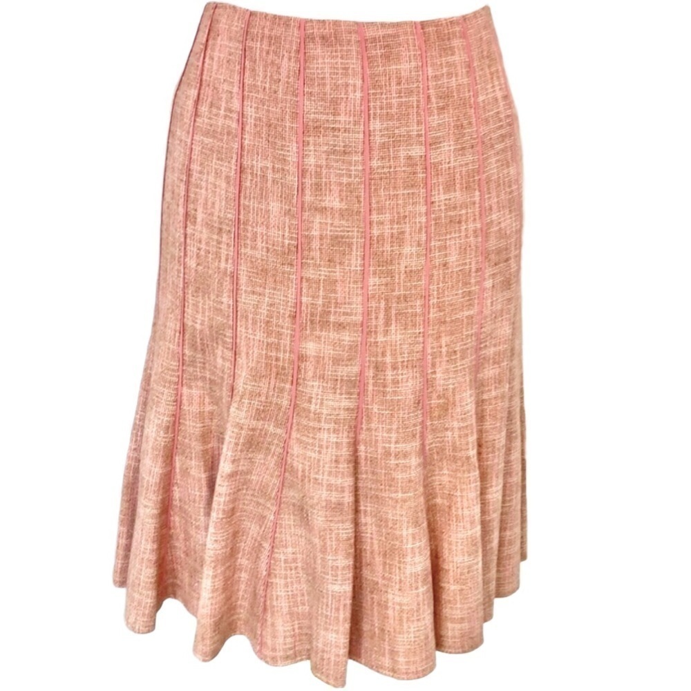 Ann Taylor Trending  Pink Tweed Wool Blend‎ Skirt